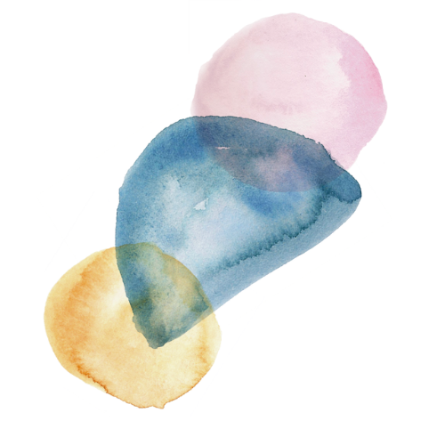 3 Aquarell Farbkleckse